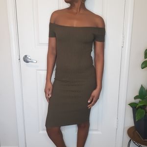 Strapless Olive Mini Dress